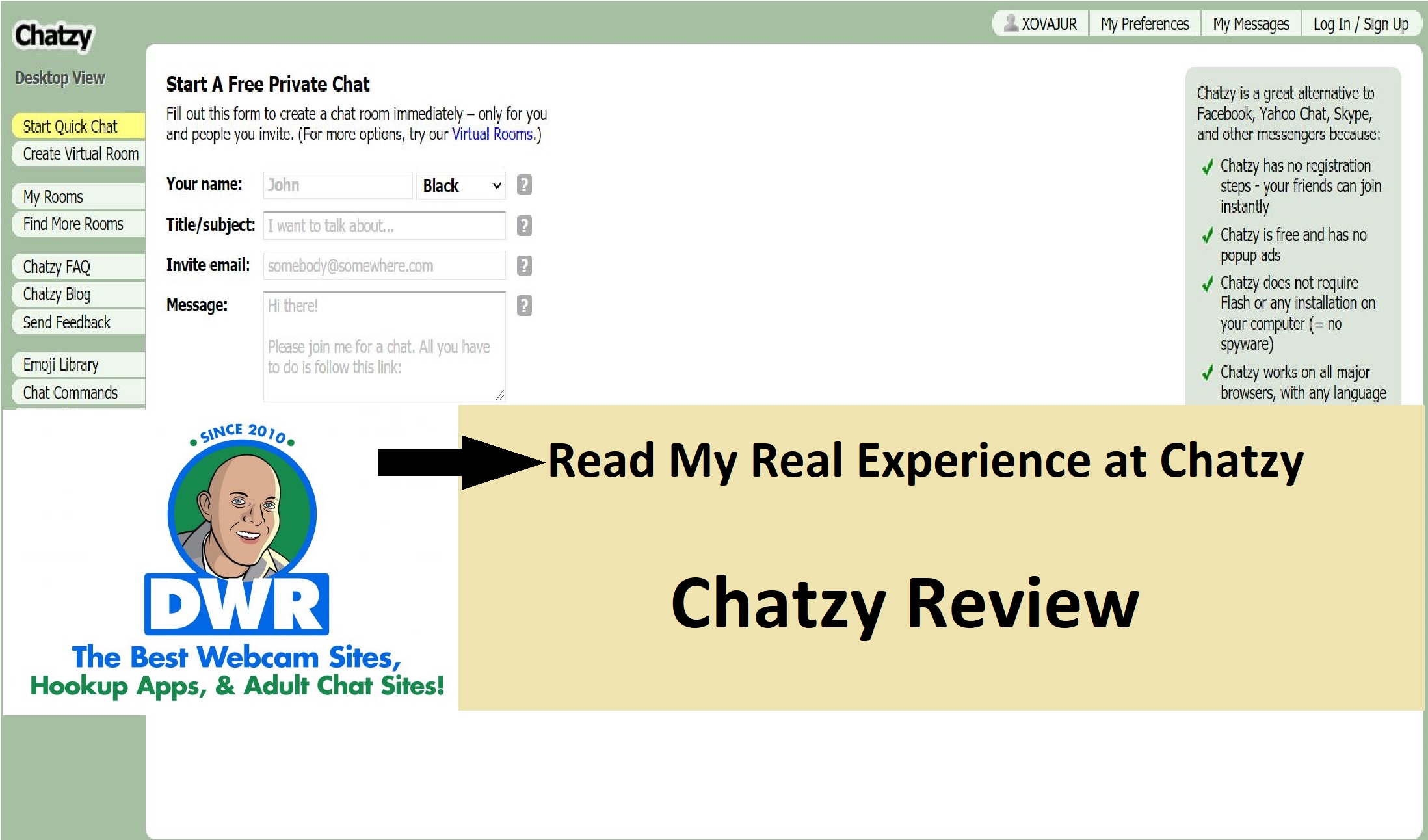 Chatzy chat room