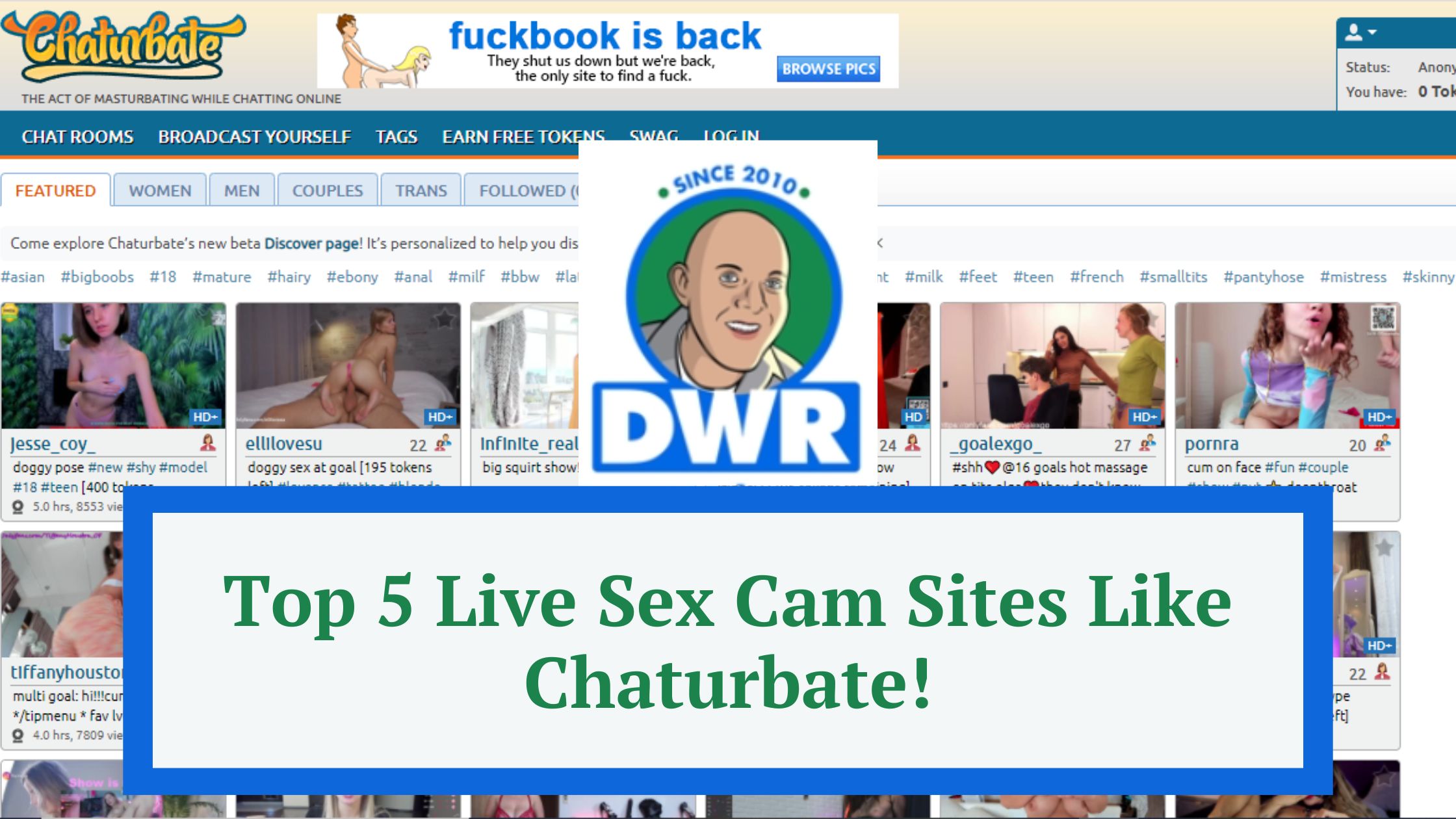 Top 5 Live Sex Cam Sites Like Chaturbate!
